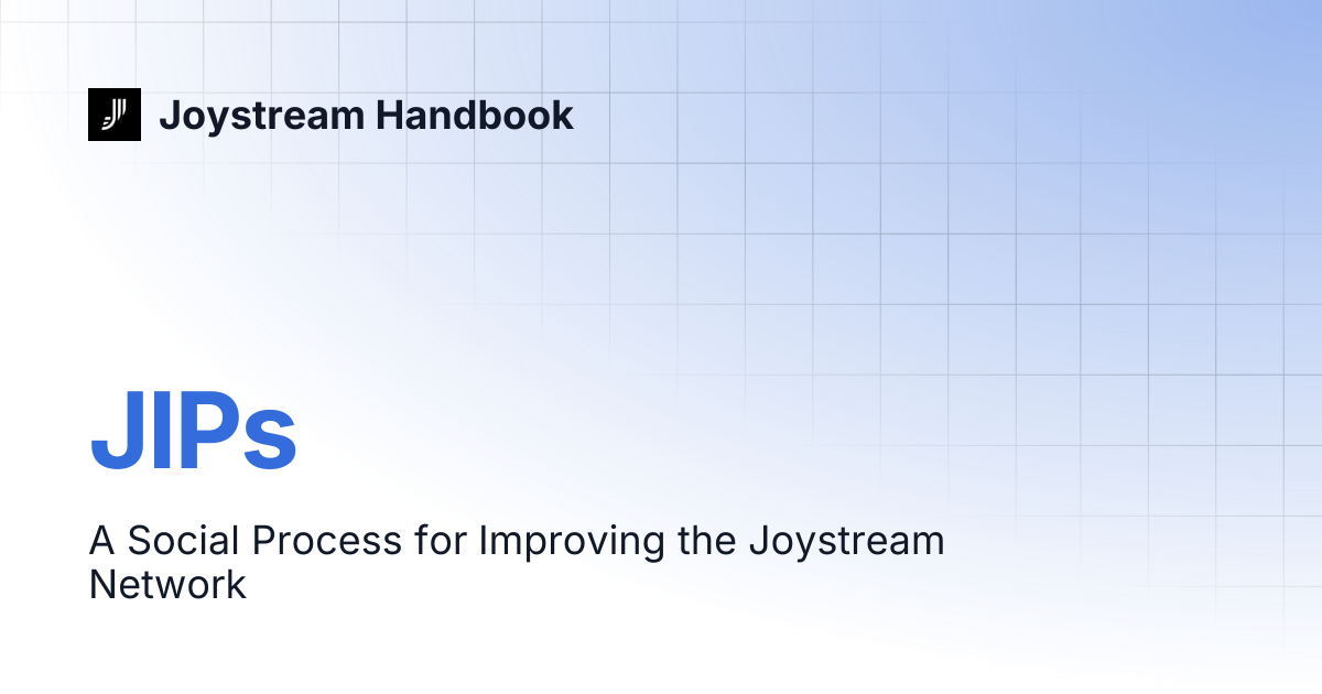 JIPs | Joystream Handbook